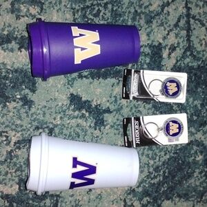 UW Starbucks Tumblers and Keychains Set